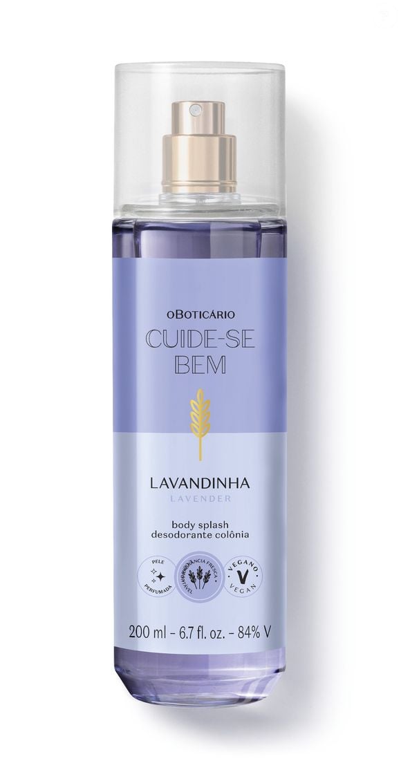 Para quem procura uma fragrância delicada para o dia a dia, o Body Splash Cuide-se Bem Lavandinha aposta na combinação de lavanda floral com acordes aromáticos que transmitem sensação de tranquilidade.