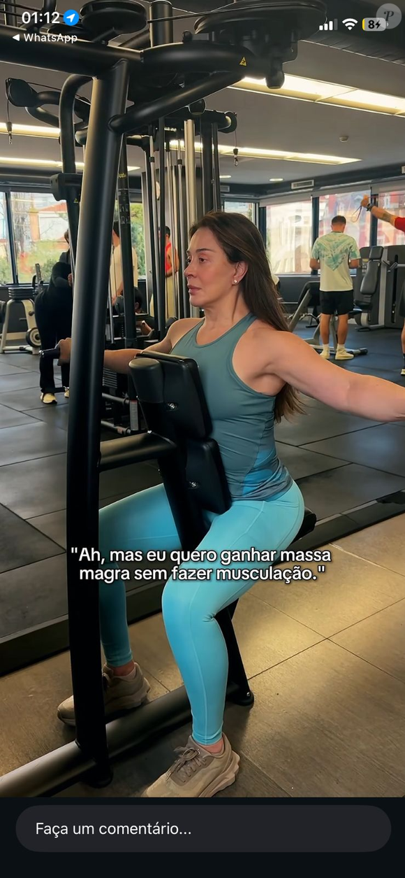Claudia Raia tem feito musculação para cuidar do corpo aos 59 anos