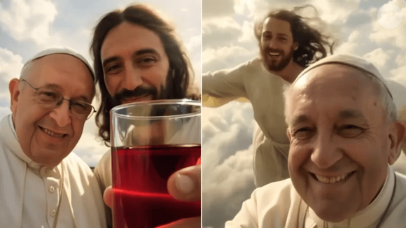 Viral no TikTok: Papa e Jesus voam sobre as nuvens em vídeo criado por IA que ultrapassa 13 milhões de views