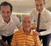Cesar Tralli se reuniu com o irmão, Frederico, e a mulher, Ticiane Pinheiro, para comemorar aniversário do pai, Cezar
