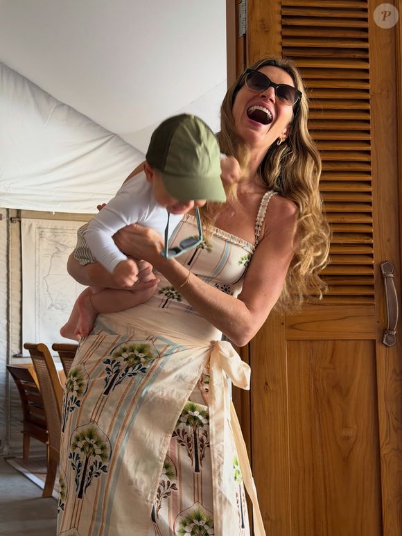 "Posso pegar meu filho como se não fosse nada, e não tenho dores nas costas", confessou Gisele Bündchen