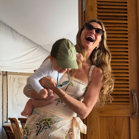 "Posso pegar meu filho como se não fosse nada, e não tenho dores nas costas", confessou Gisele Bündchen