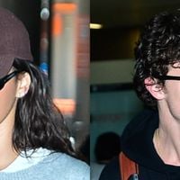 Bruna Marquezine e Shawn Mendes desembarcam no Brasil, coincidência fashion chama atenção, e web pede para famosos assumirem namoro: 'Nunca torci tanto'