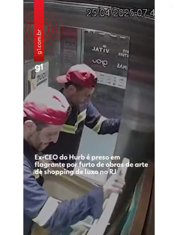 Câmeras de segurança flagraram o furto do empresário no shopping de luxo