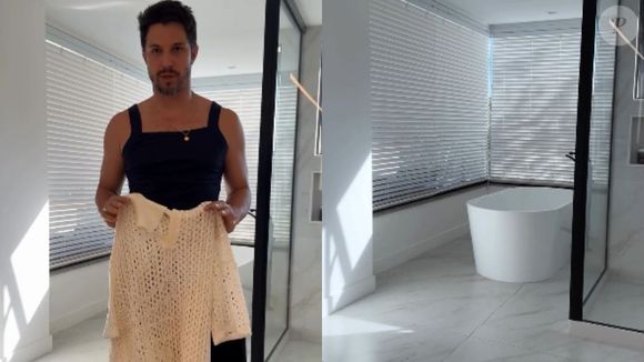 Casa de Romulo Estrela conta com uma banheira de hidromassagem no quarto principal do casal