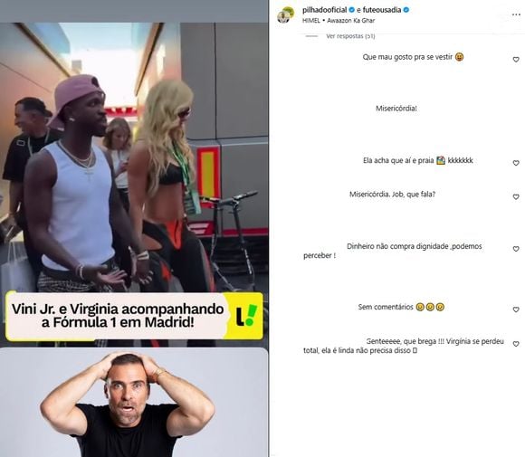 Virginia Fonseca foi detonada por look ousado no autódromo da Fórmula-1 em 13 de setembro de 2026 na Espanha