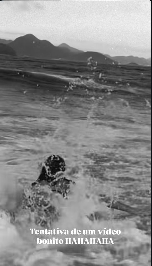 Rafaella Justus se divertiu ao postar uma tentativa frustrada de mergulho