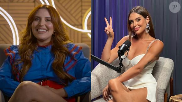 Maíra Bullos usava fios ruivos e volumosos, bem ondulados, e agora está com o cabelo castanho acobreado e um liso escorrido