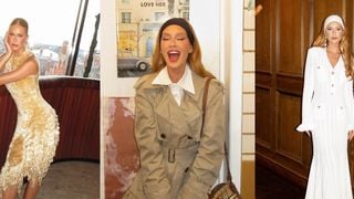 Acessórios retrô marcantes, cores neutras e alfaiataria impecável: os looks de Marina Ruy Barbosa em Nothing Hill e Wimbledon são a pura definição do luxo clássico em solo britânico