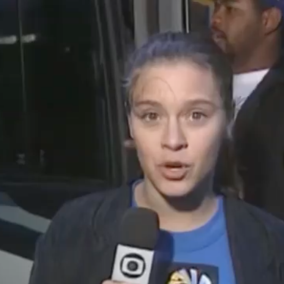 No quadro, Carolina Dieckmmann encarnou uma repórter esportiva e falou com jogadores do Palmeiras