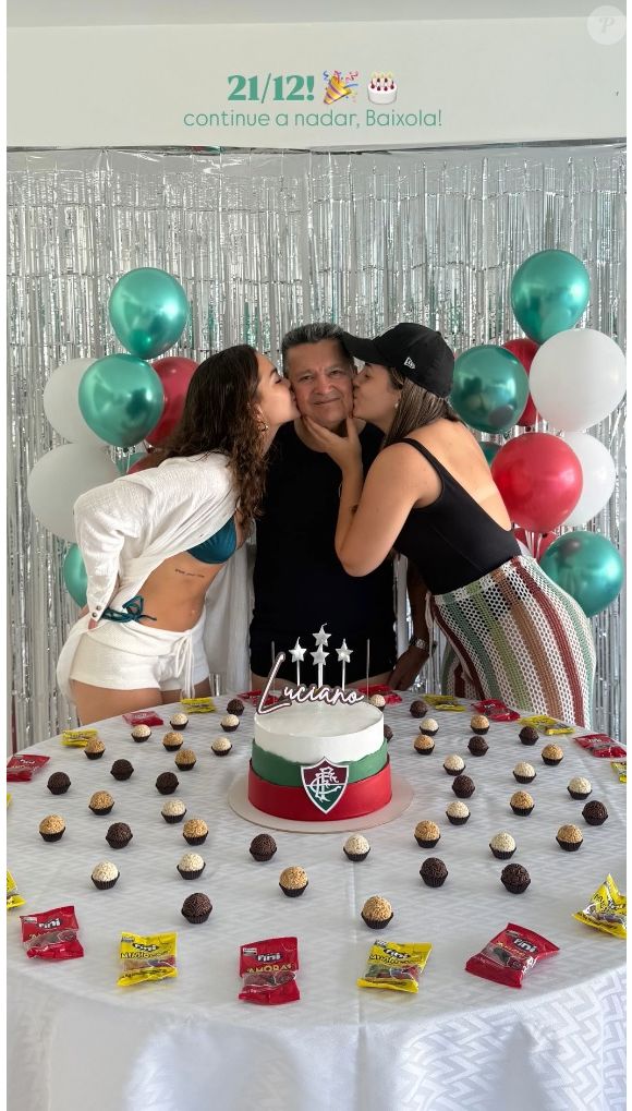 Mel Maia fez festa para o pai, Luciano, em 21 de dezembro de 2025