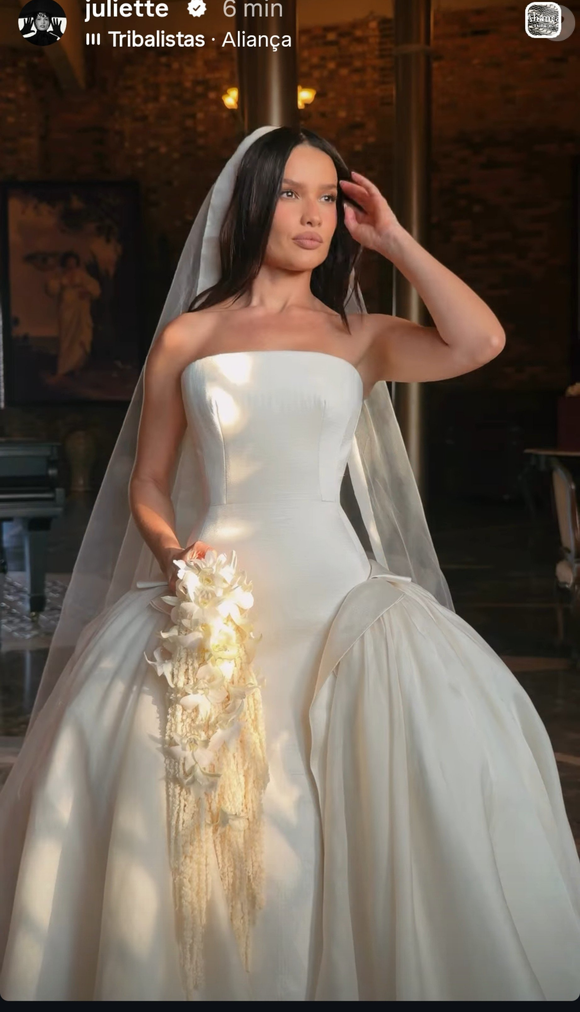 A beleza de Juliette no casamento com Kaique Cerveny chamou atenção pelo estilo minimalista, com cabelos soltos e maquiagem em tons neutros