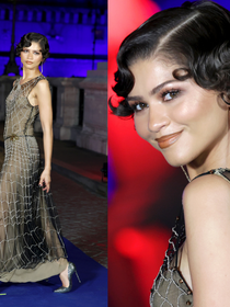 Zendaya transforma teia de aranha em luxo com vestido de cristais da Giorgio Armani na première de 'Homem-Aranha: Um Novo Dia' em Roma
