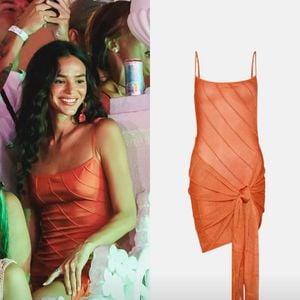 Perfil @bmarquezinecloset revela detalhes do visual da atriz e confirma a escolha por uma peça icônica da marca Cult Gaia