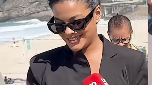 Soberba ou sensata? Bella Campos, a Maria de Fátima de 'Vale Tudo', toma atitude inesperada com repórter e divide opiniões na web