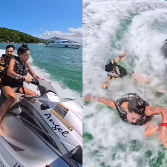 Tudo começou quando Ana Castela surgiu fazendo manobras radicais com um amigo em um jet ski