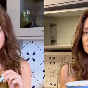 Aos 52 anos, Letícia Spiller toma iogurte proteico com manga e granola na dieta: 'Salva a rotina'