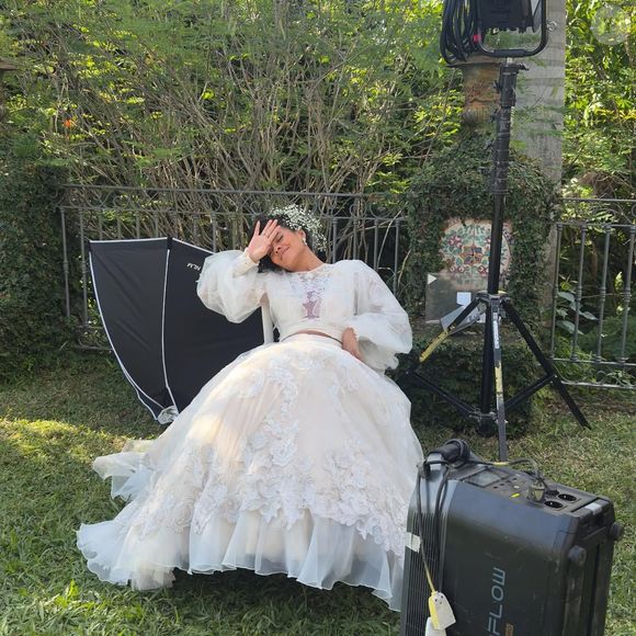 Este foi o segundo de noiva usado por Maria de Fátima (Bella Campos) em 'Vale Tudo'.