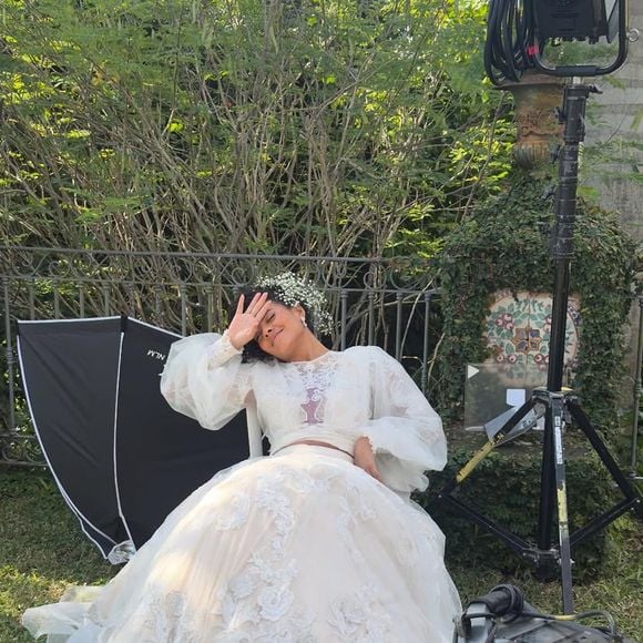 Este foi o segundo de noiva usado por Maria de Fátima (Bella Campos) em 'Vale Tudo'.