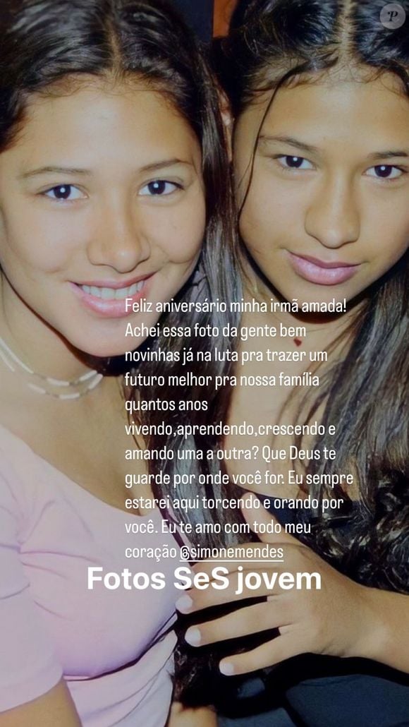 Simone e Simaria apareceram juntas em uma foto antiga