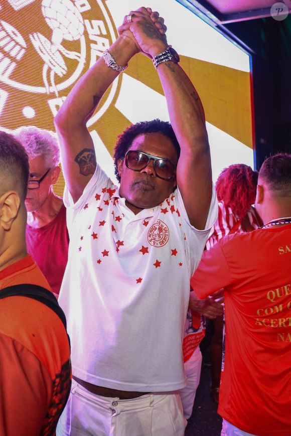 Xande de Pilares no ensaio do Salgueiro