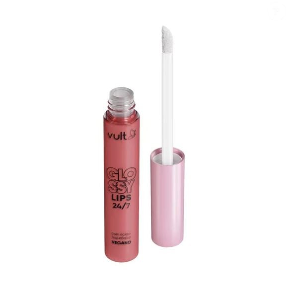 1. Gloss Labial Rosa Glossy Lips Vult l R$ 40,90