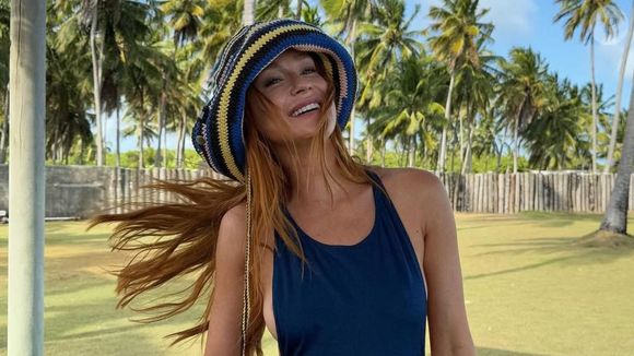 Marina Ruy Barbosa disparou: "Ah, gente, vocês estão de palhaçada, né? Eu tiro fotos bonitas, estou zeradinha, entendeu? E vocês ficam dizendo que eu estou grávida?"