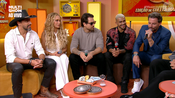 O 'Mesacast' reuniu Alberto Cowboy, Sarah, Brígido, Matheus e Henry Castelli com looks poderosos para a final do 'BBB 26'