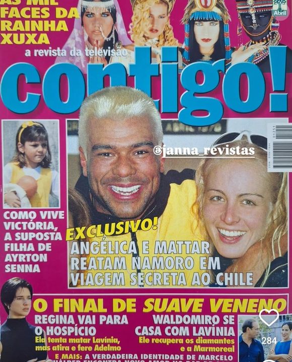 Angélica e Maurício Mattar, em setembro de 1999, fizeram uma viagem secreta para o Chile e assumiram a nova reconciliação na capa da revista Contigo