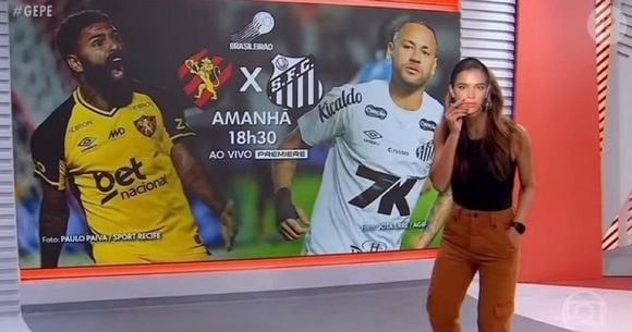 Apresentadora da Globo usa máscara de Bruna Marquezine ao vivo, incita provocação de torcida do Sport contra Neymar e web detona: 'Vergonhoso'