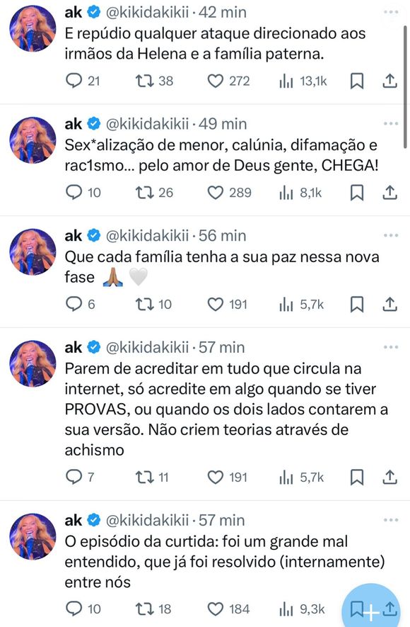No dia 30 de janeiro de 2025, Amanda usou o X (antigo Twitter) para esclarecer a situação envolvendo as curtidas em comentários que sugeriam rivalidade com Bruna Biancardi