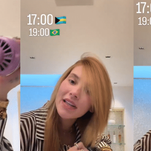Virgínia Fonseca revelou que a escova secadora de Juliette virou sua companheira de viagens e afirmou que o aparelho "dá pau" até em secador de hotel de luxo