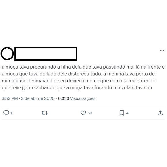 Outra fã do Stray Kids, no entanto, apresentou outra versão e disse que houve um ruído de comunicação: ‘A moça que estava do lado dele distorceu tudo’
