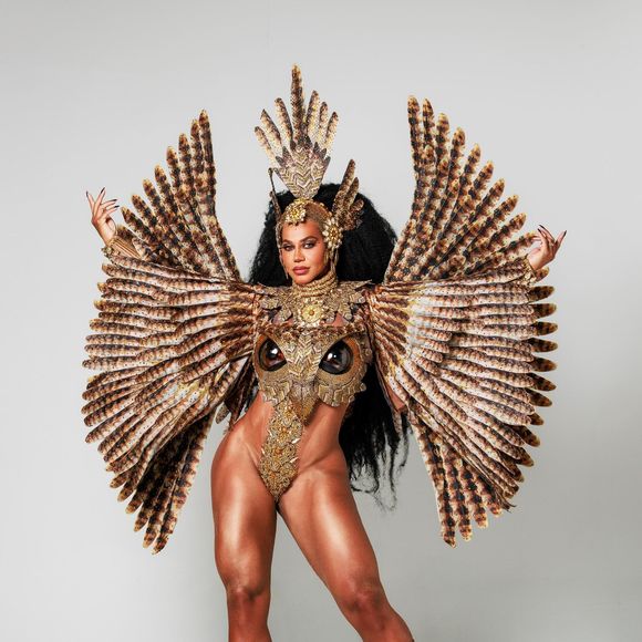Fantasia com LED foi escolha de Savia David para o desfile do Carnaval 2025 da Beija-Flor