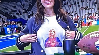Taylor Swift no Brasil? Jornalista da Globo causa com camisa da cantora como Jesus Cristo antes do jogo da NFL em São Paulo