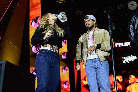 Zé Felipe vê Duda Bertelli beber tequila durante show dele na Festa do Peão de Barretos 2025