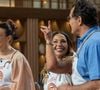 Cozinheiros famosos trabalham em trio durante o desafio junino do MasterChef