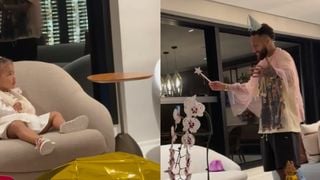 Após Mavie machucar o braço, Neymar 'ataca' de fadinha e reação da menina surpreende a mãe, Bruna Biancardi. Veja!