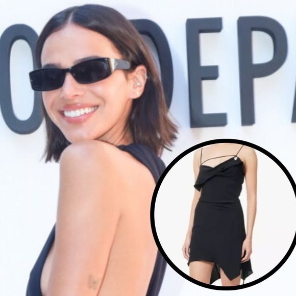 Bruna Marquezine rouba cena com vestido preto básico e elegante na festa de aniversário de João Guilherme.