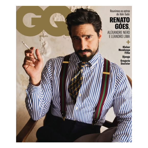 Renato Góes, o Ivan de 'Vale Tudo', na capa da revista QG de agosto de 2025