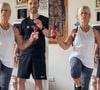 O segundo é um exercício de equilíbrio onde, em apenas uma perna, você passara o haltere de uma mão para outra