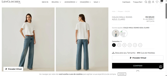Calça jeans usada por Rafaella Justus também é da grife Les Cloches. Custa R$ 589