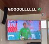 Virgínia acordou cedo para ver o amistoso do Brasil contra o Japão, comemorando os dois gols da Seleção canarinho