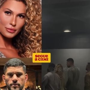 Lívia Andrade e lutador de MMA Alex 'Poatan' Pereira foram filmados chegando juntos a luta de boxe em 11 de março de 2026