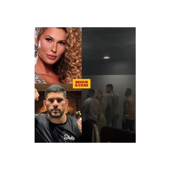 Lívia Andrade e lutador de MMA Alex 'Poatan' Pereira foram filmados chegando juntos a luta de boxe em 11 de março de 2026