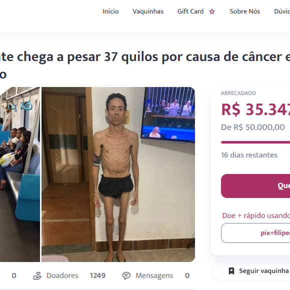 Vaquinha para ajudar amigo de Jojo Todynho já arrecadou R$ 35 mil e está disponível no site Voaa, conhecido por fazer verificação das histórias antes de abrir as doações
