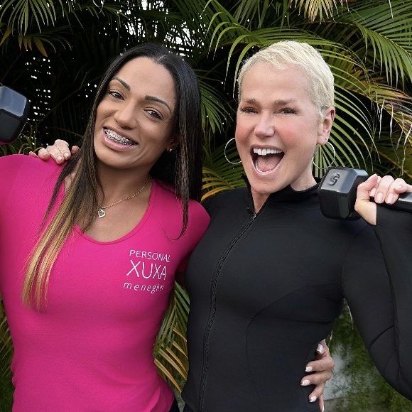 Xuxa conta com a ajuda da personal trainer Vanessa Barbosa em seus treinos