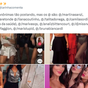Na época, um perfil do X reuniu prints de diversas personalidades anônimas que participaram da festinha. Entre elas, estava Bruna Biancardi