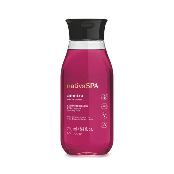 Sabonete Líquido Perfumado Nativa SPA Ameixa (O Boticário) - 250ml | R$ 39,90 - com espuma cremosa e aroma intenso, o sabonete líquido transforma o banho em um verdadeiro ritual de perfumação e hidratação