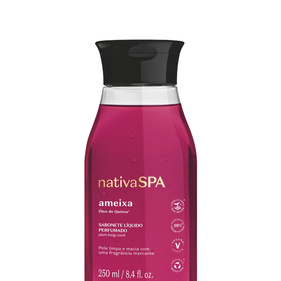 Sabonete Líquido Perfumado Nativa SPA Ameixa (O Boticário) - 250ml | R$ 39,90 - com espuma cremosa e aroma intenso, o sabonete líquido transforma o banho em um verdadeiro ritual de perfumação e hidratação